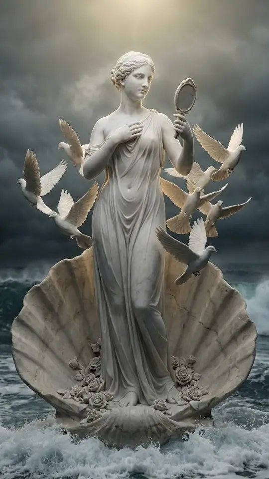 A Grande Atratora, A Deusa do Amor e da Beleza, A Nascida da Espuma, Mãe de Roma, Stella Maris, A Senhora do Cobre.